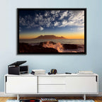 Table Mountain Sunset Silhouette Wall Art