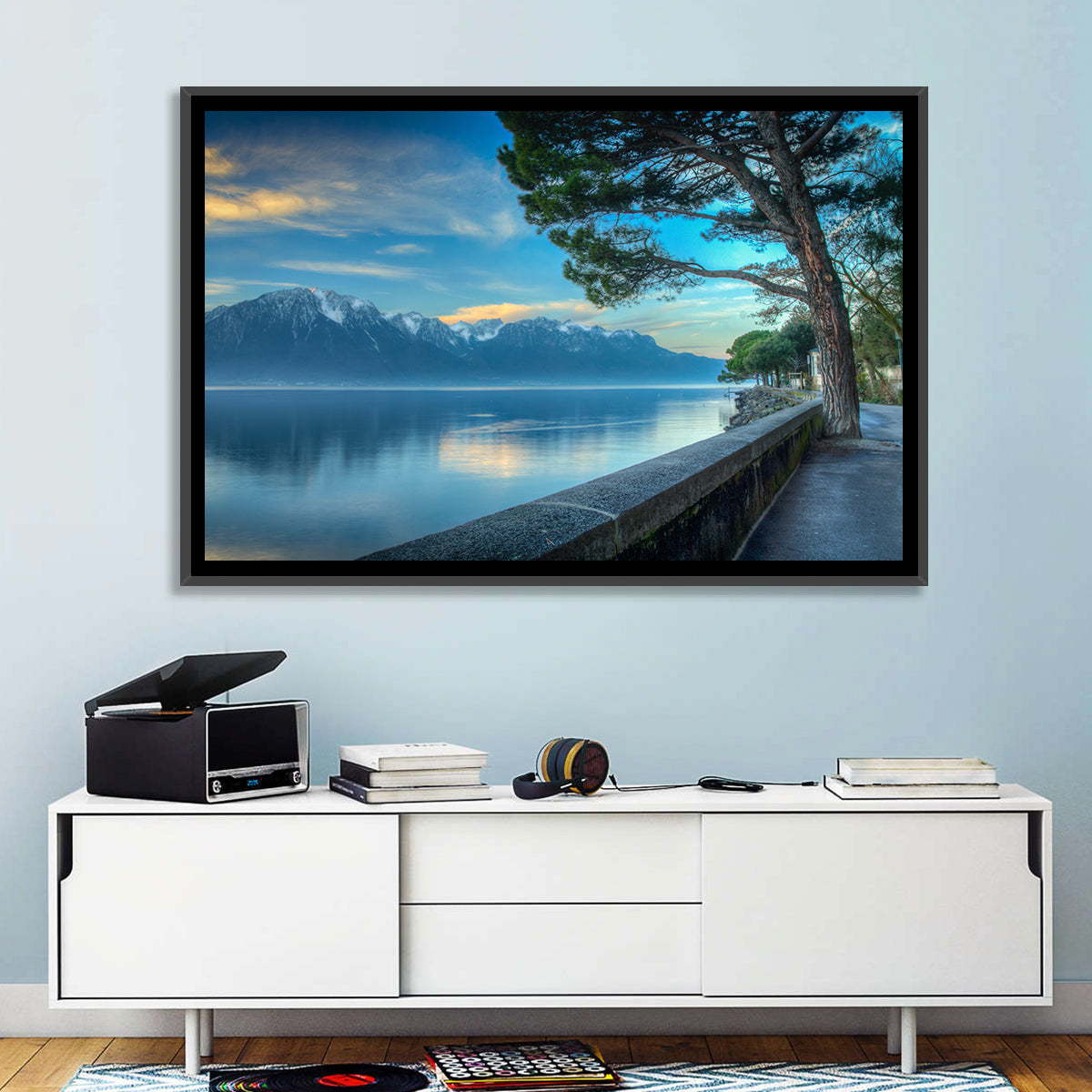 Lake Geneva View from Montreux Wall Art