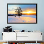 Snowy Winter Sunrise Wall Art