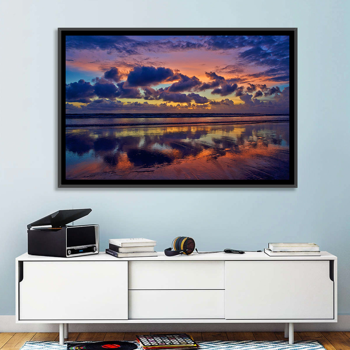Dusk Beach Reflections Wall Art
