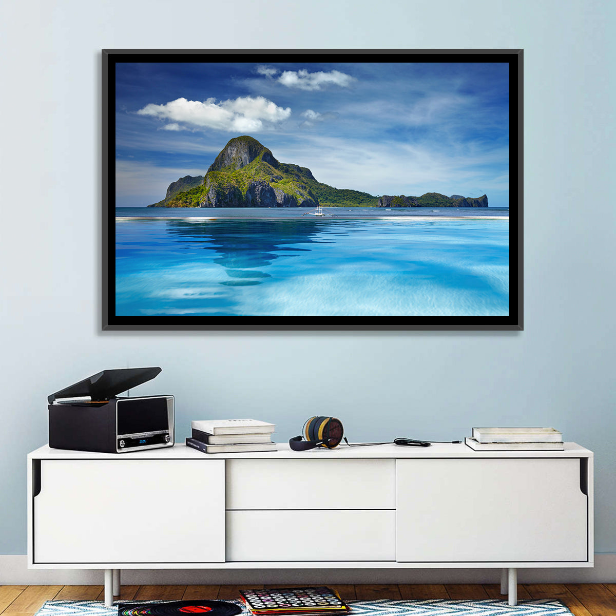 Cadlao Island Wall Art in a room, landscape