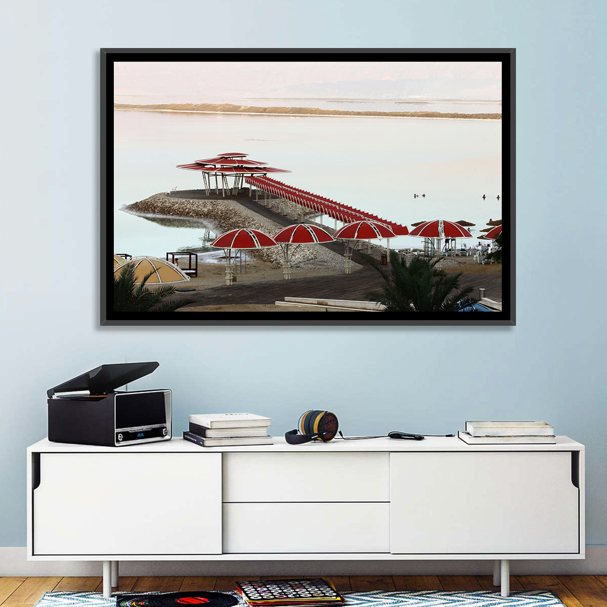 Ein Bokek Dead Sea Boardwalk Wall Art in a room, landscape