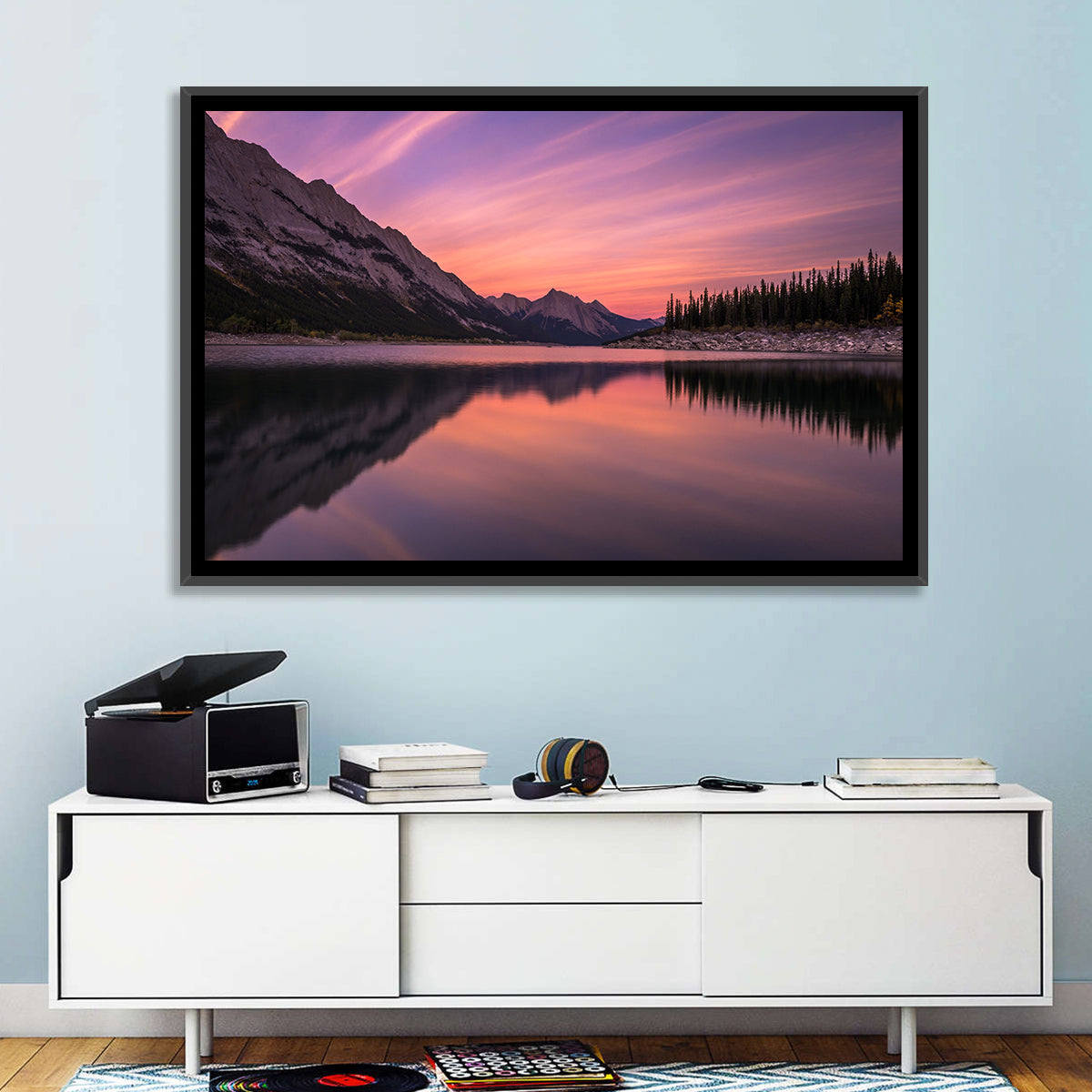 Medicine Lake Sunset Reflection Wall Art