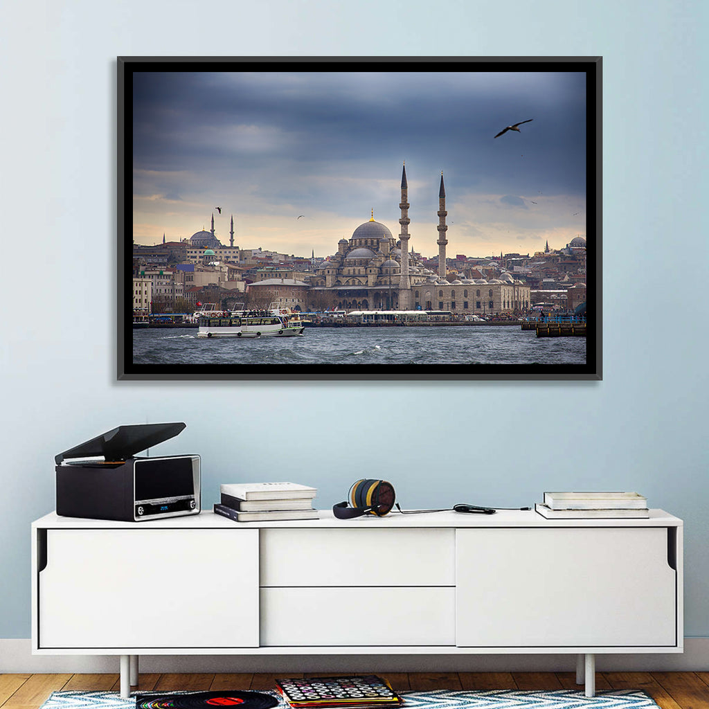 Istanbul Skyline with New Mosque Wall Art