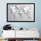 Faceted Triangular World Map Wall Art
