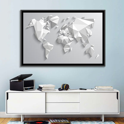 Triangular World Map Wall Art