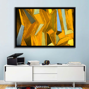 Golden Blocks Painting Wall Art
