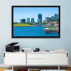 Long Beach Rainbow Harbor Skyline Wall Art
