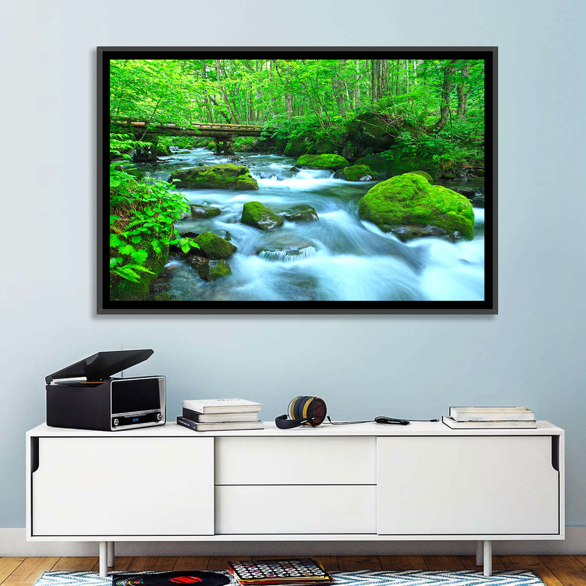 Mossy Forest Stream Wall Art