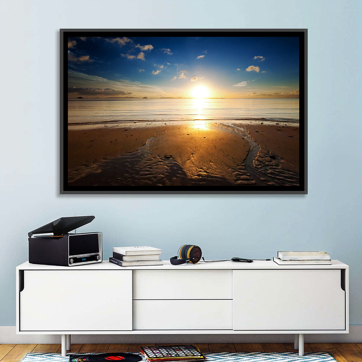 Sunrise Over Rippling Sand Wall Art