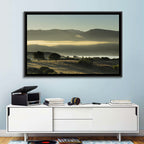 Lake Omodeo Morning Mist Wall Art