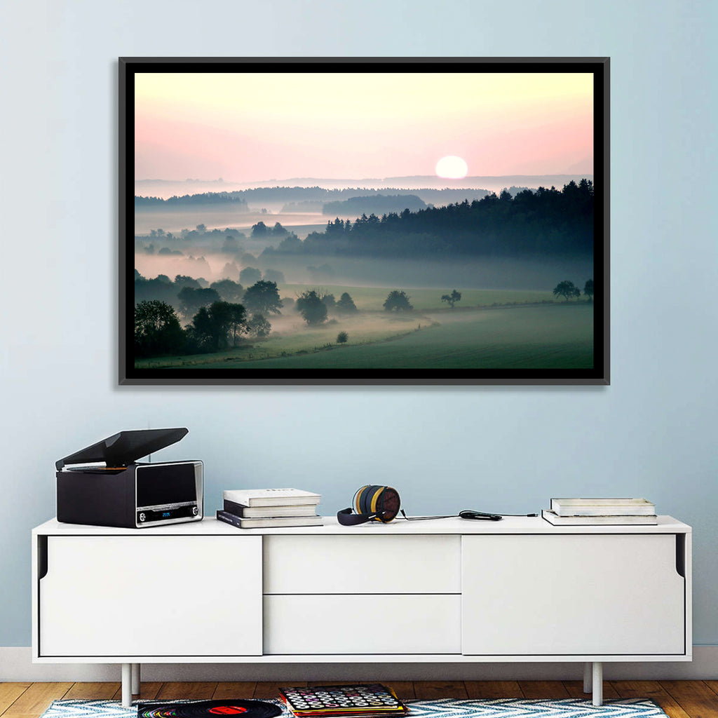 Czech Morning Fog Landscape Wall Art