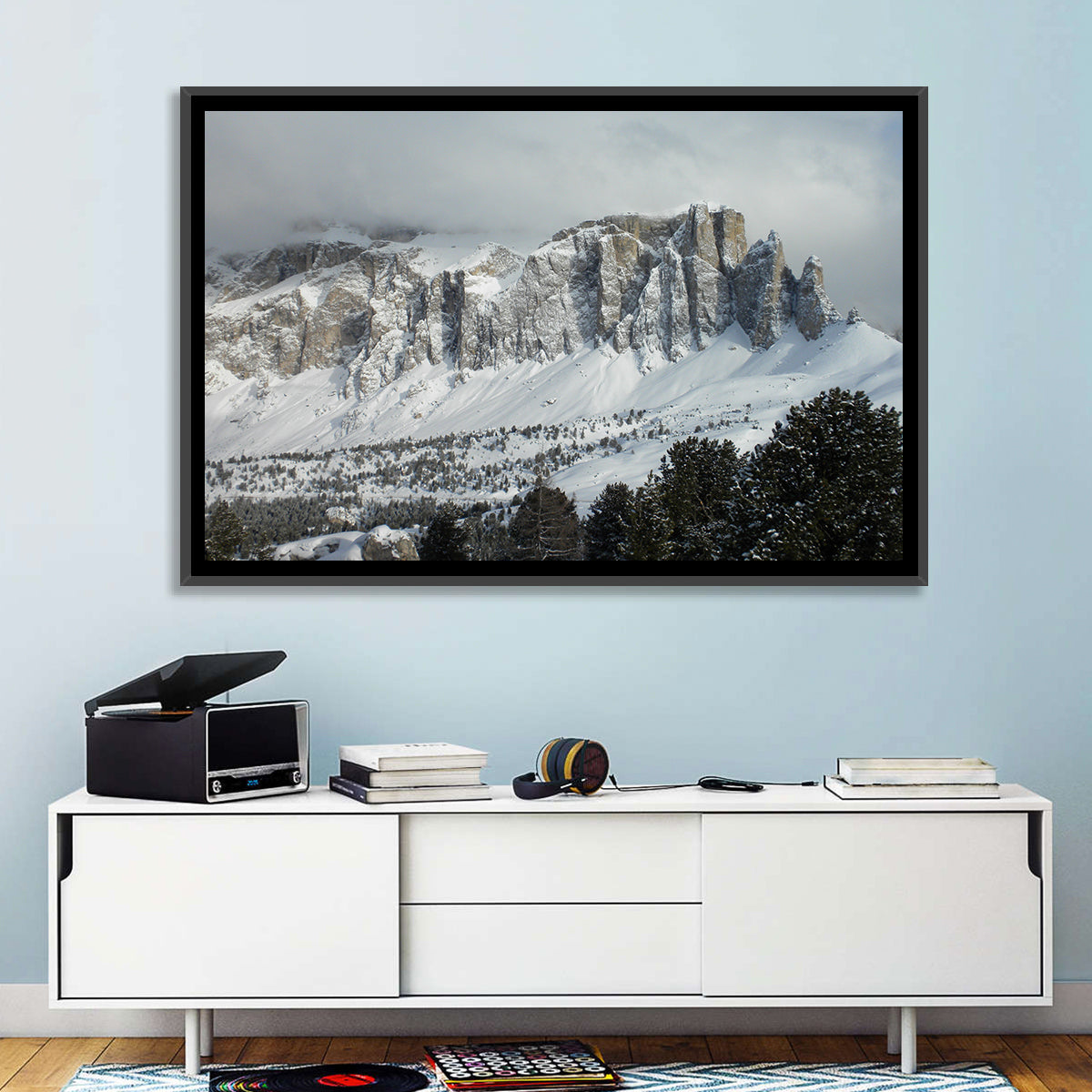 Gruppo Cella Mountains Wall Art in a room, landscape