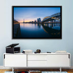 Eiffel Tower Golden Hour Reflection Wall Art