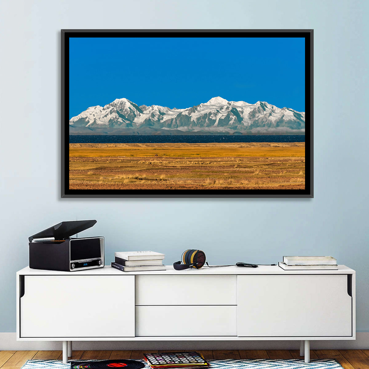 Snow-capped Peaks Over Lake Titicaca Wall Art