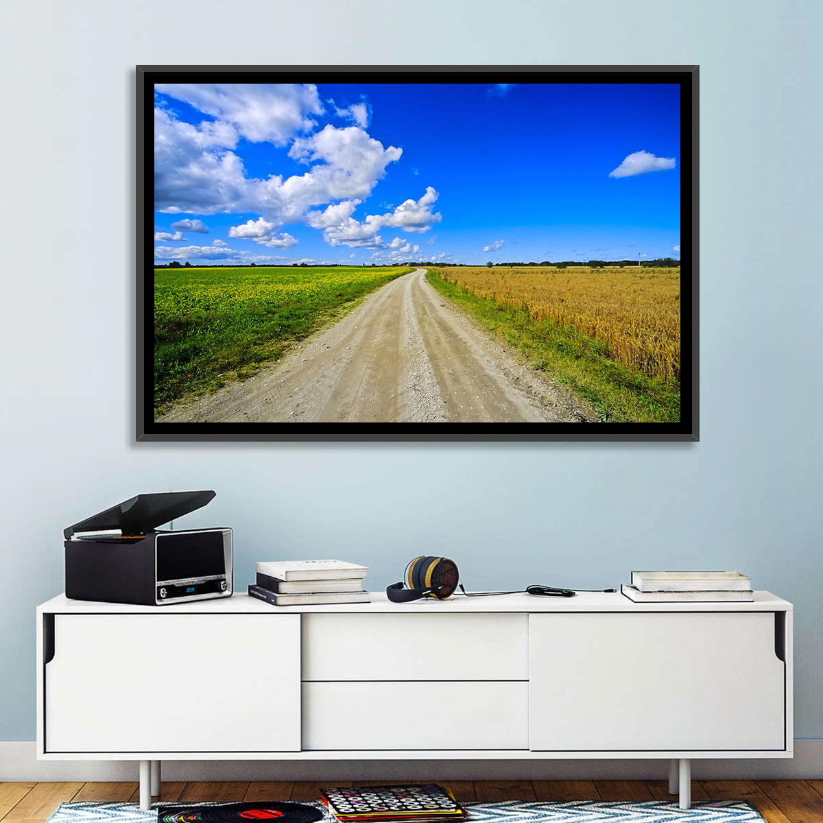 Estonian Summer Fields Wall Art in a room, landscape