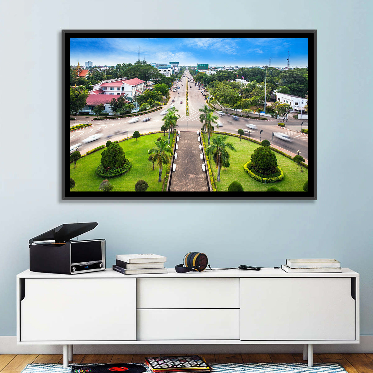 Phnom Penh Independence Monument Boulevard Wall Art in a room, landscape