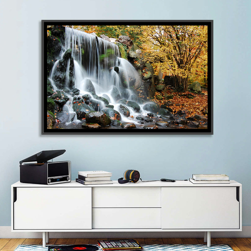 Autumn Waterfall at Sonsbeek Park Wall Art