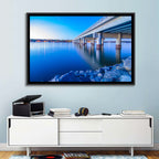 Lake Wylie Bridge at Twilight Wall Art