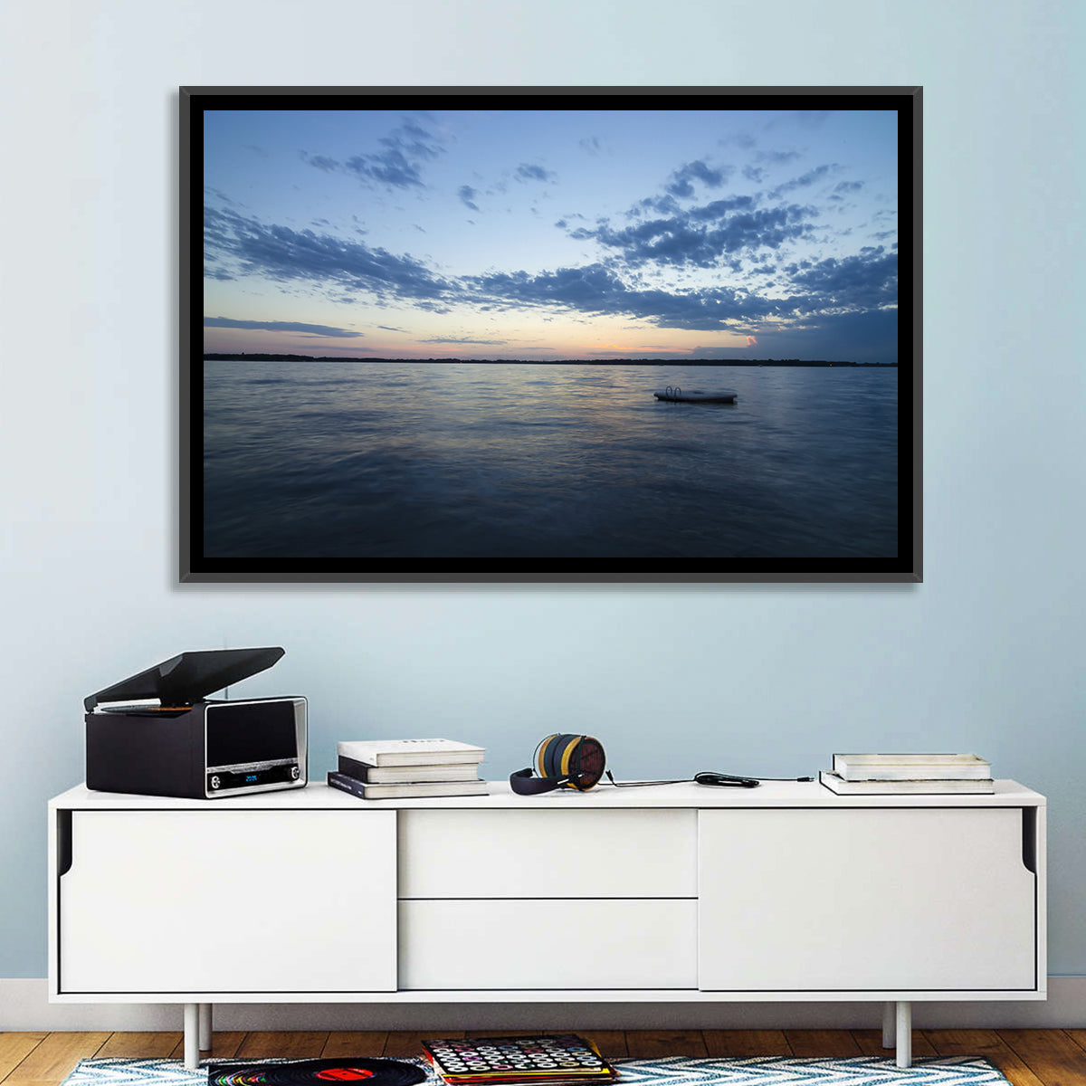 Lake Okoboji at Twilight Wall Art in a room, landscape