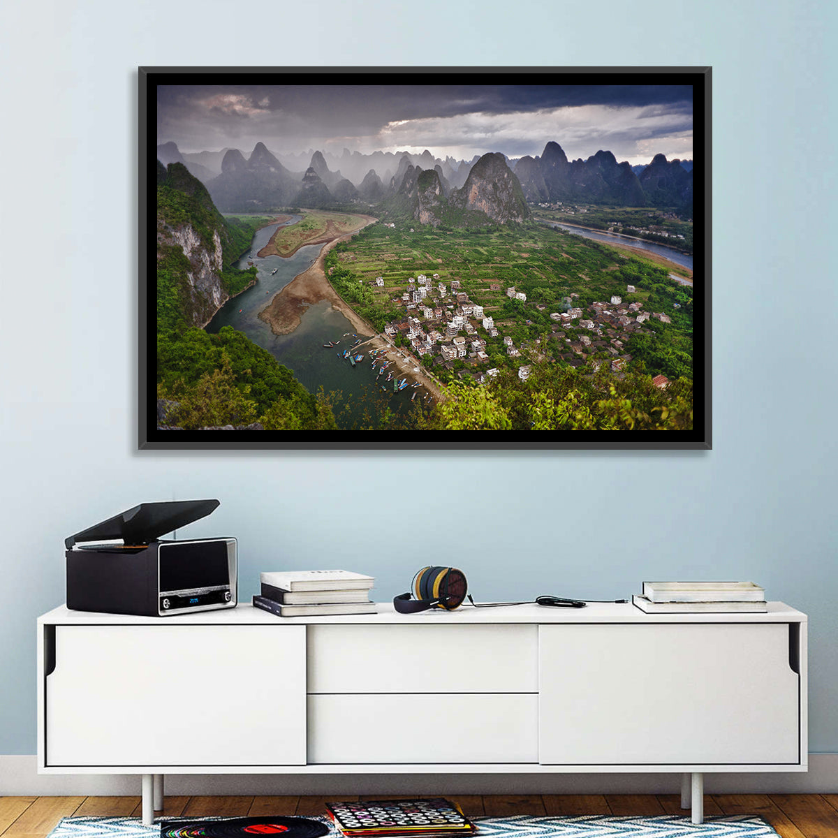 Laozhai Hill Karst Panorama Wall Art in a room, landscape