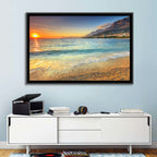 Makarska Pebble Beach Sunset Wall Art