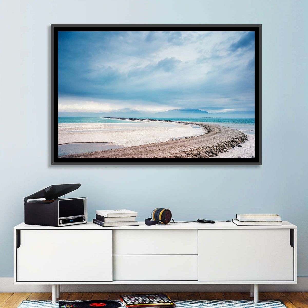 Dead Sea Salt Flats Coastline Wall Art