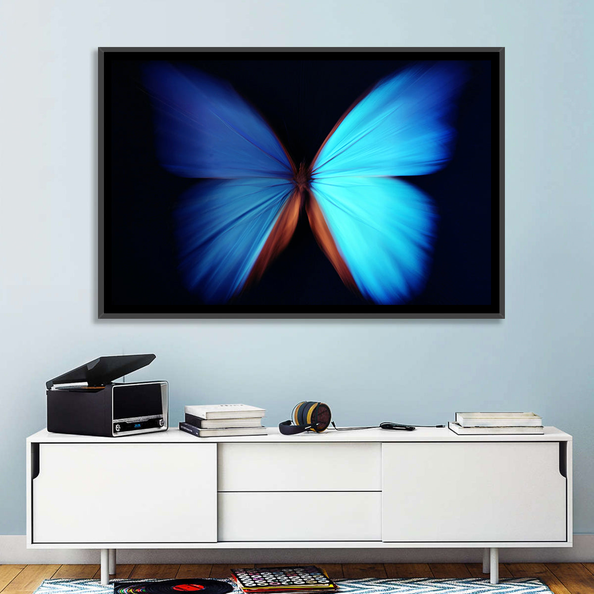 Blue Butterfly Macro Study Wall Art