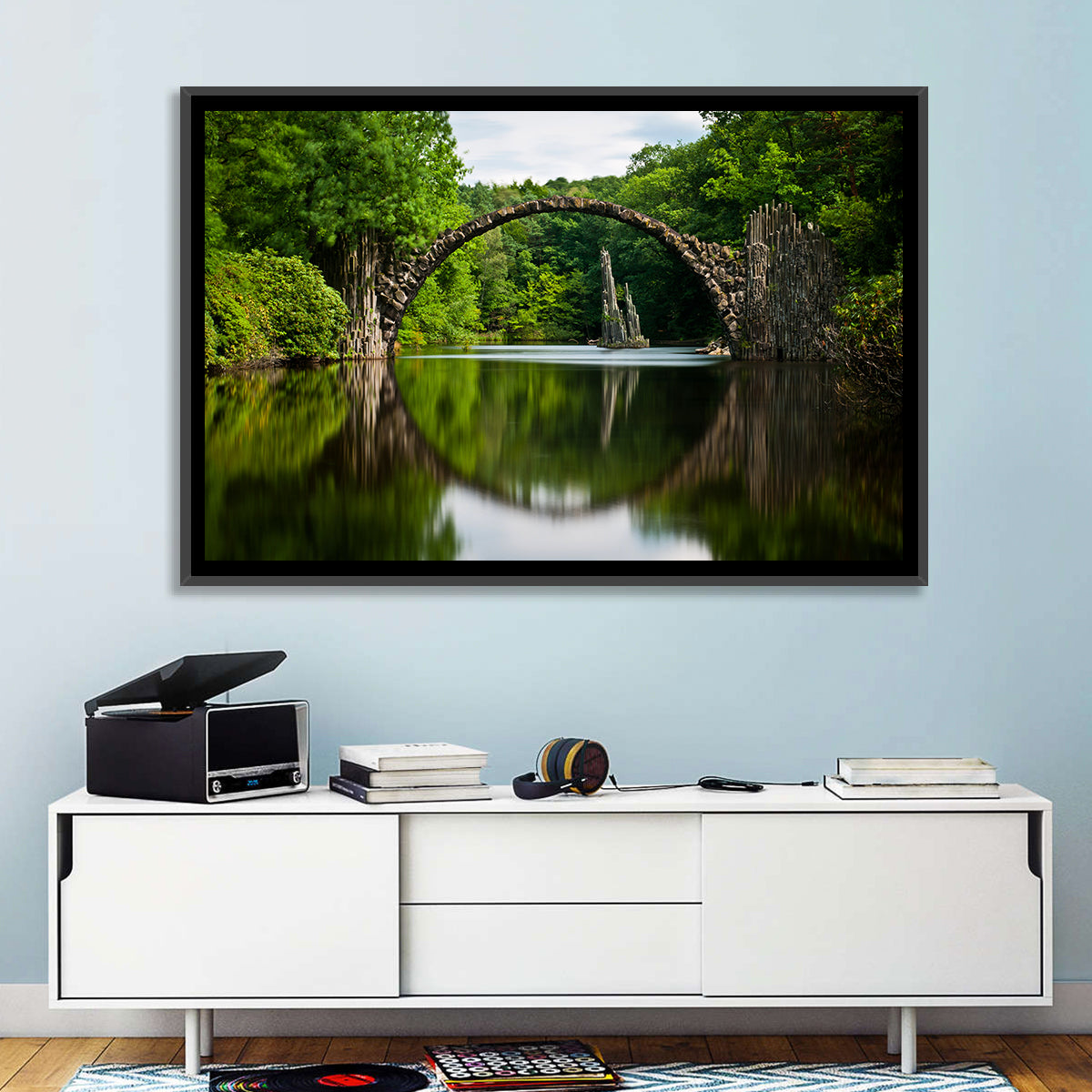 Lake Stone Bridge Wall Art