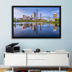 Birmingham Skyline Reflection at Twilight Wall Art
