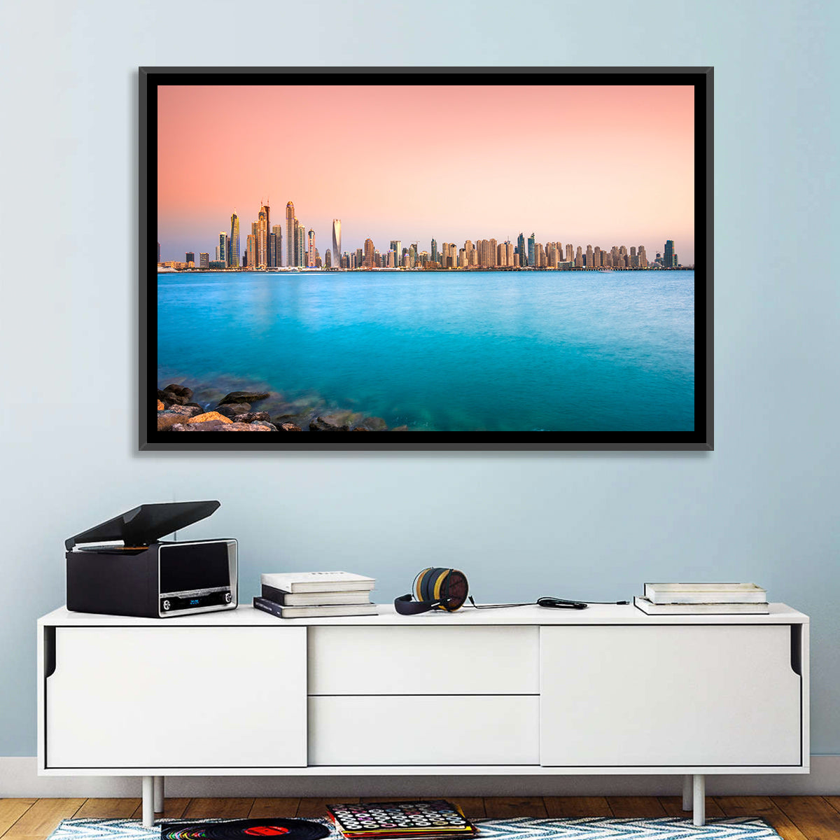 Dubai Marina Skyline Wall Art