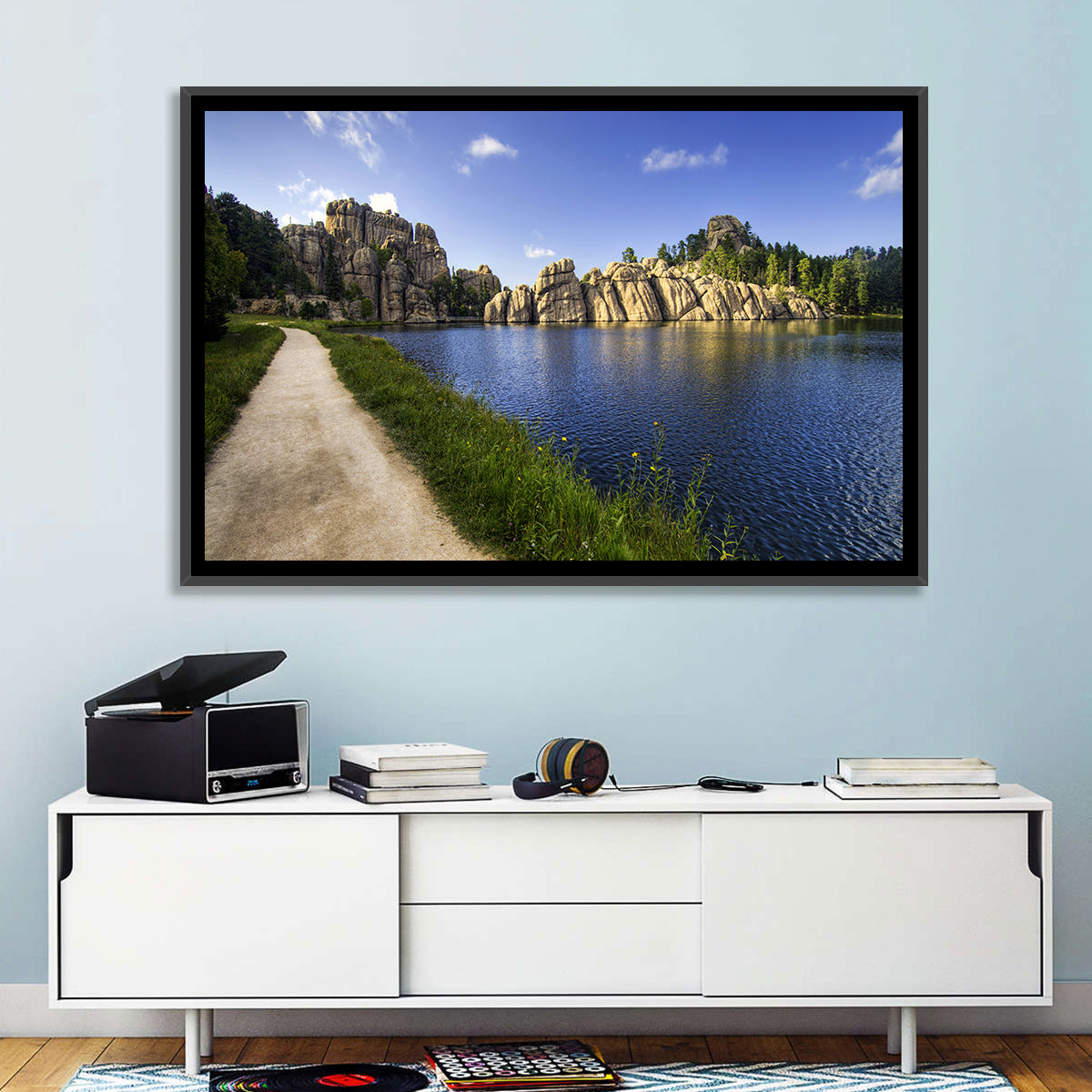 Sylvan Lake Trail, Black Hills Wall Art in a room, landscape
