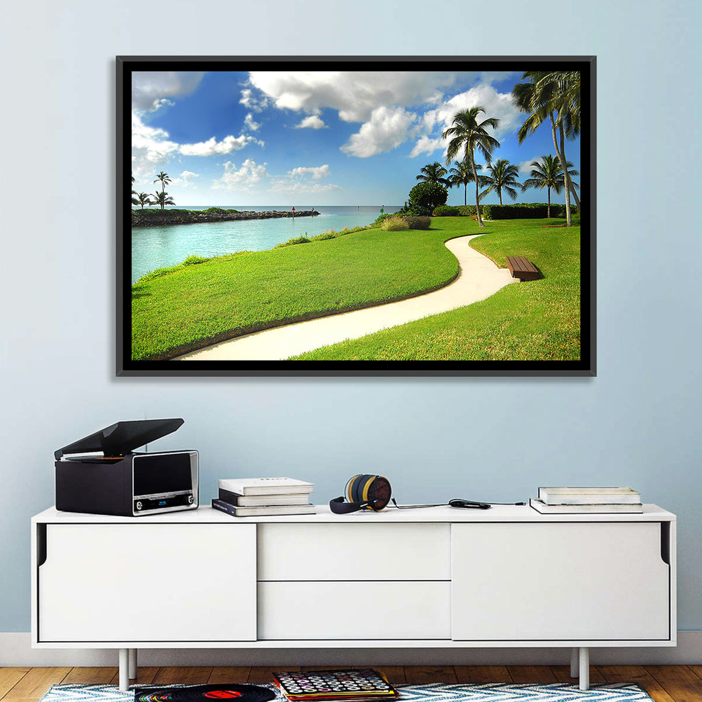 Tropical Coastal Pathway Wall Art