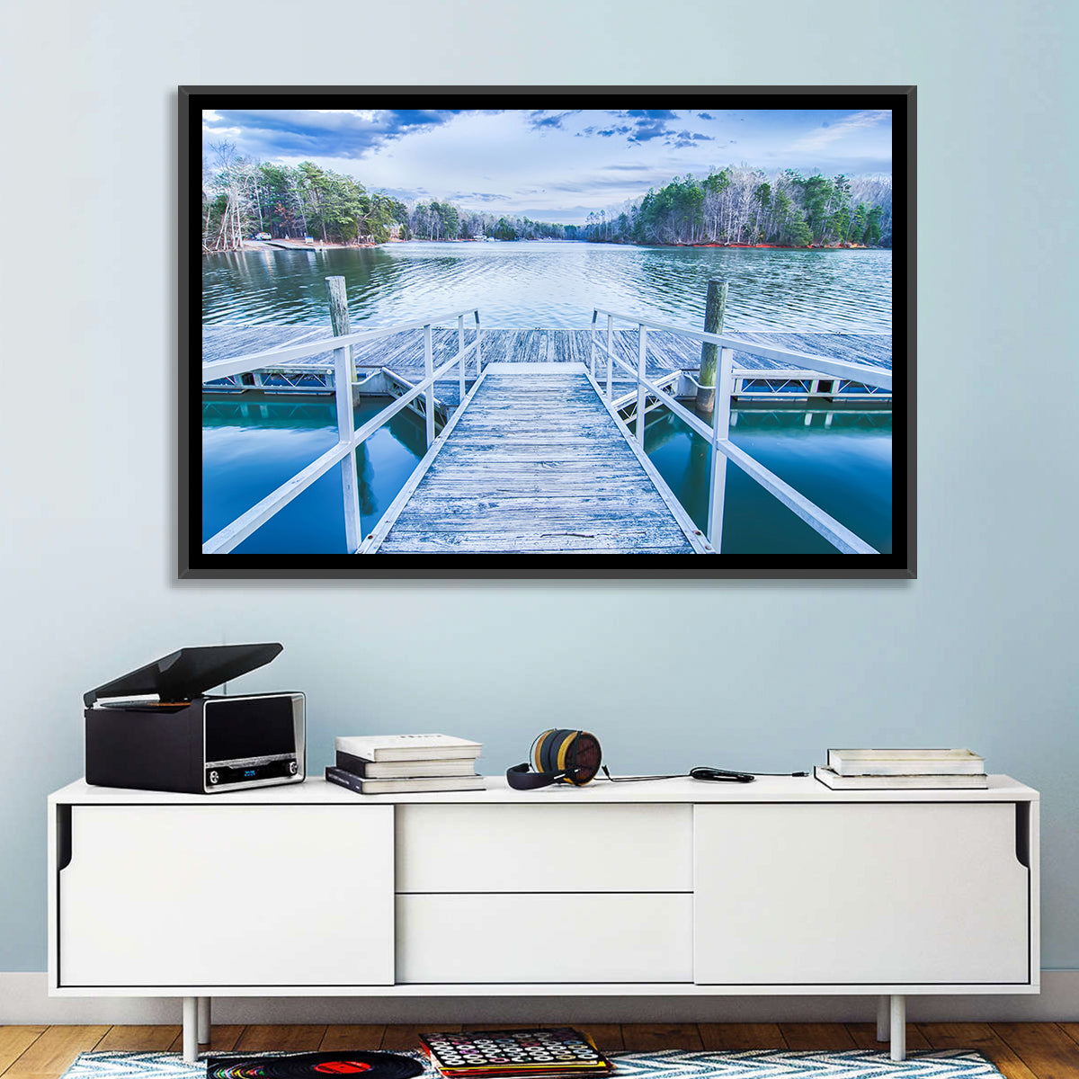 Morning at Lake Wylie Wall Art in a room, landscape