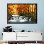 Autumn Forest Waterfall Wall Art
