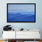 Misty Blue Mountain Valley Wall Art