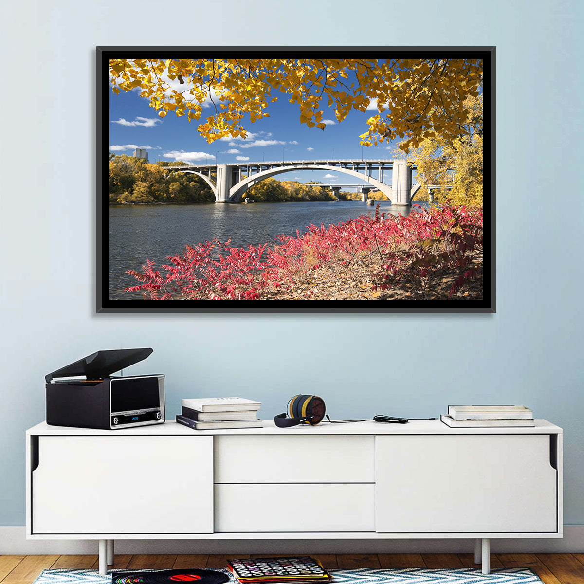 Ford Parkway Bridge, Minneapolis Wall Art in a room, landscape