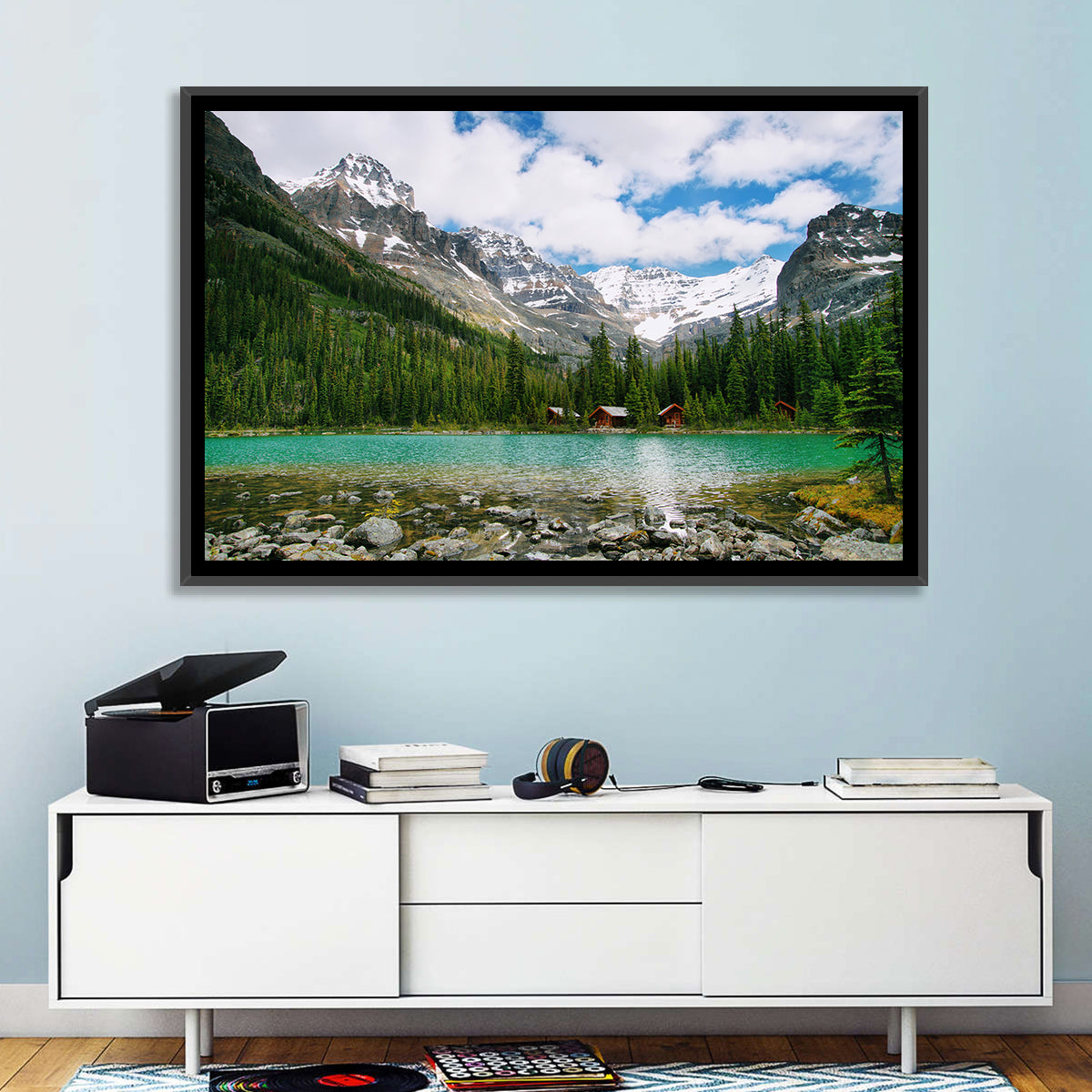 Lake O'hara Wall Art in a room, landscape