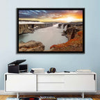 Selfoss Waterfall at Sunset Wall Art