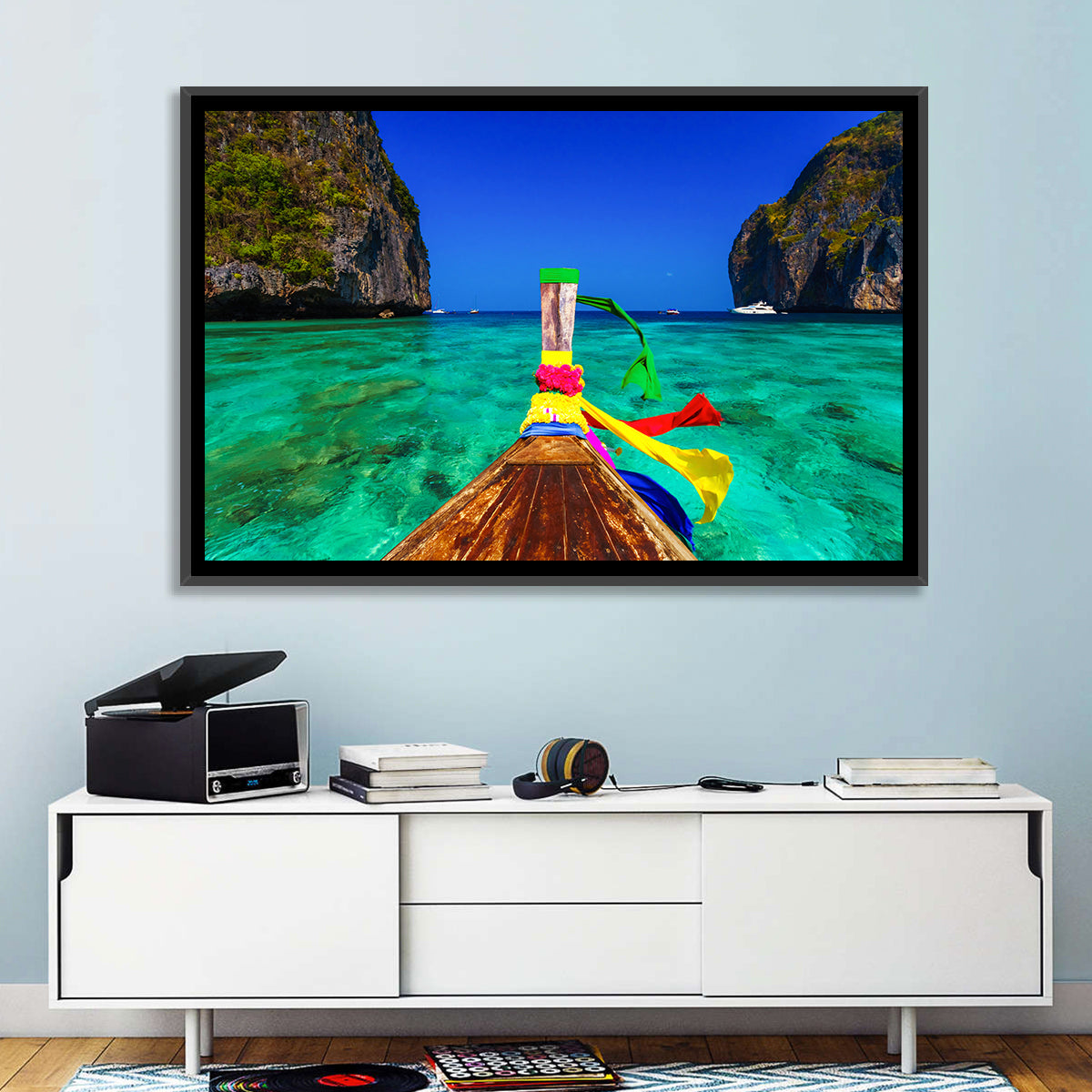 Maya Bay Long-tail Boat Wall Art