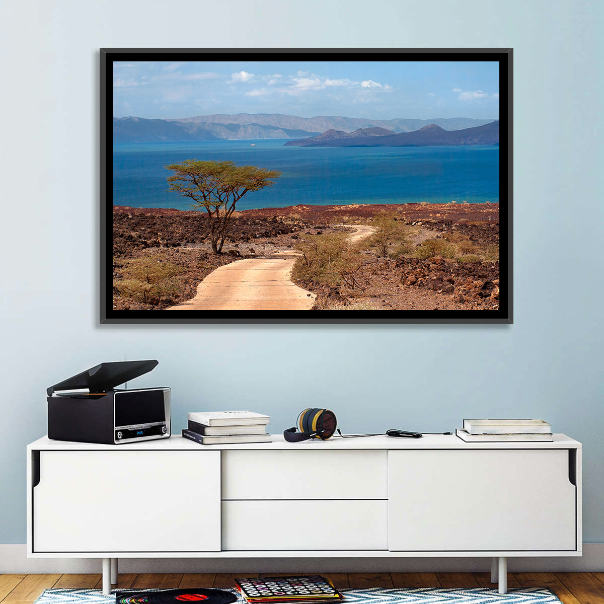 Road to Lake Turkana Wall Art in a room, landscape