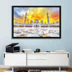 Sheikh Zayed Grand Mosque at Sunset Wall Art