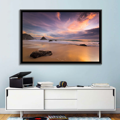 Adraga Beach Sunset Wall Art