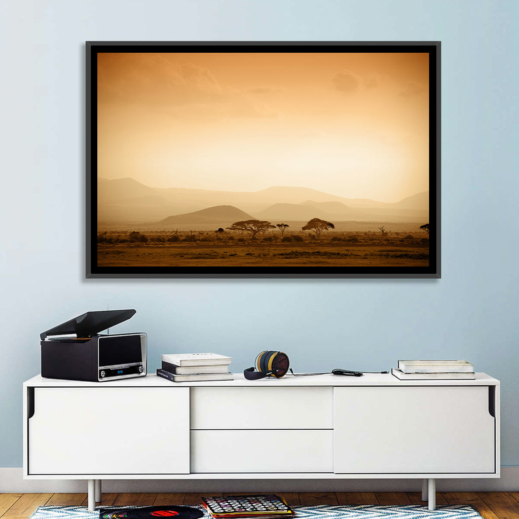 Hazy Savannah at Dawn Wall Art