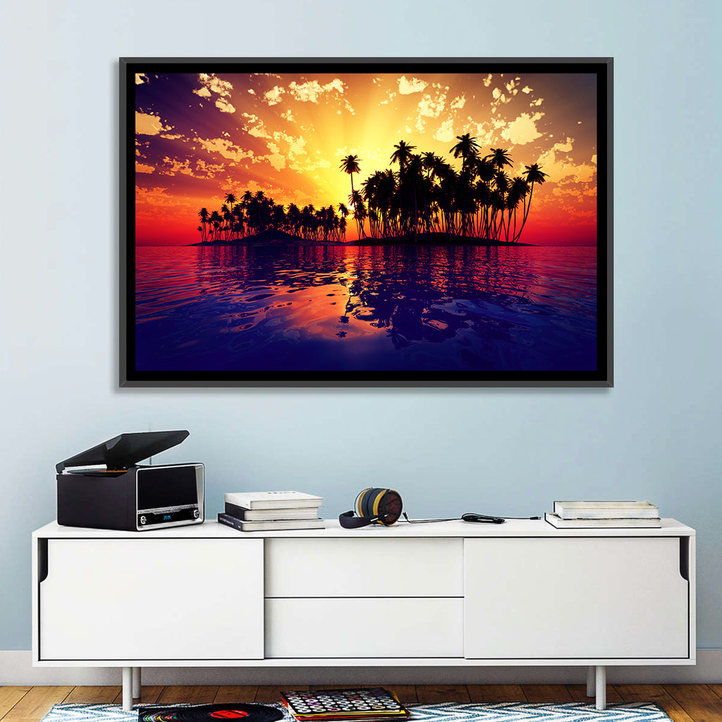 Coconut Island Sunset Wall Art
