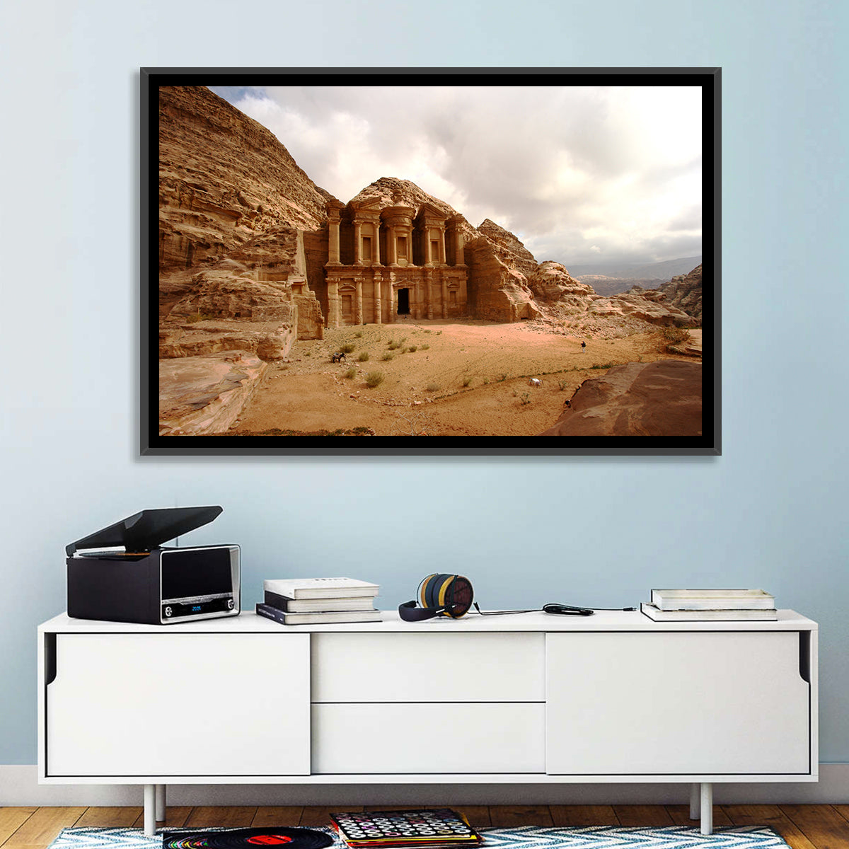 The Monastery of Petra, Jordan Wall Art in a room, landscape