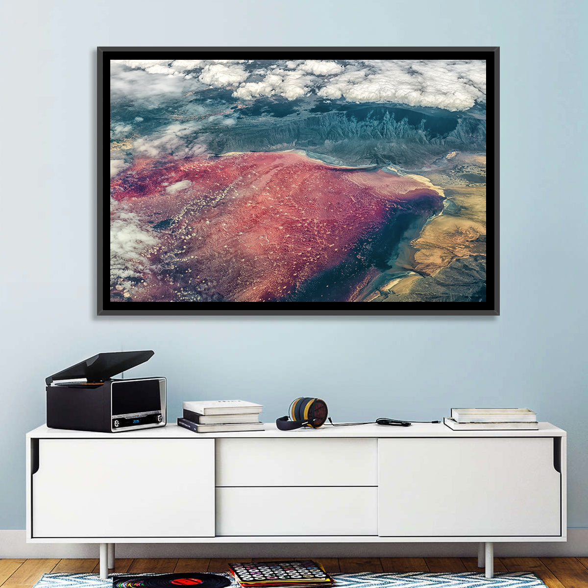 Lake Natron Aerial View Wall Art