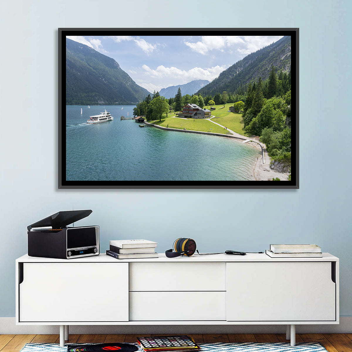 Achensee Summer View Wall Art in a room, landscape