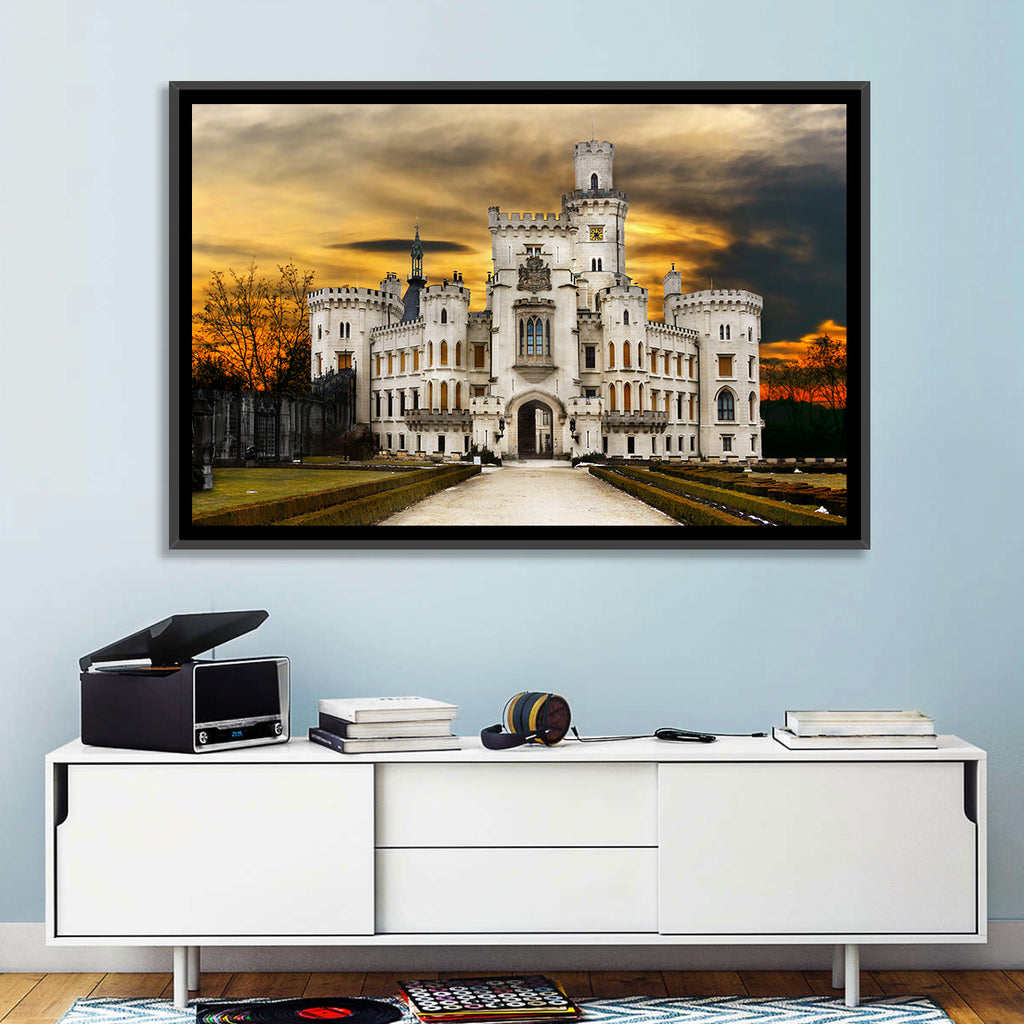 Hluboká Castle at Sunset Wall Art