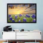 Bluebonnet Field at Sunset Wall Art